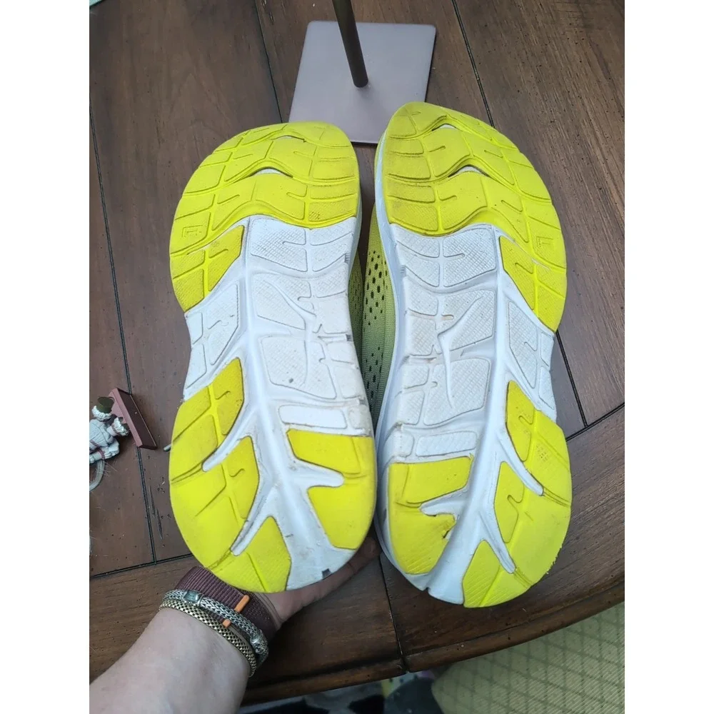 Hoka One One Cavu Mens‎ Sneakers Yellow Size 11 Navy Running Athletic